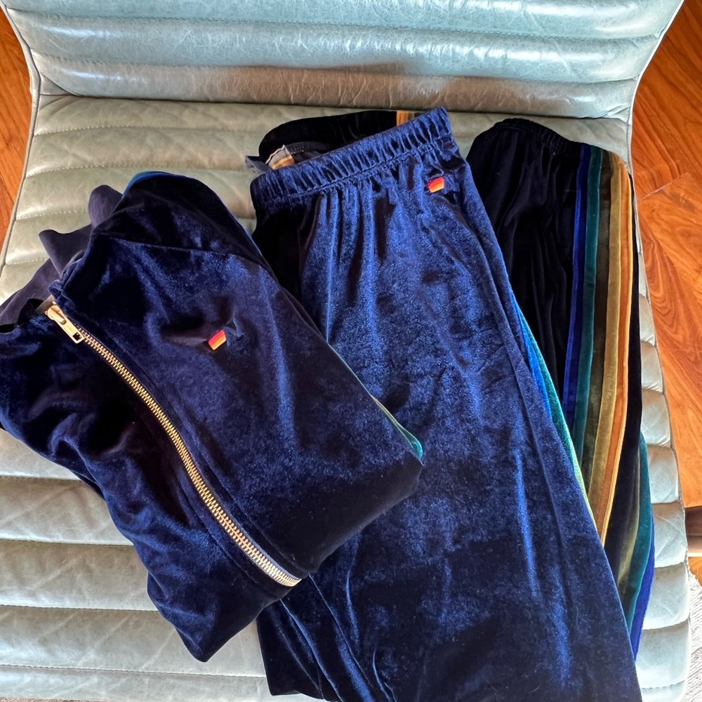 Aviator Nation Velvet sweat suit